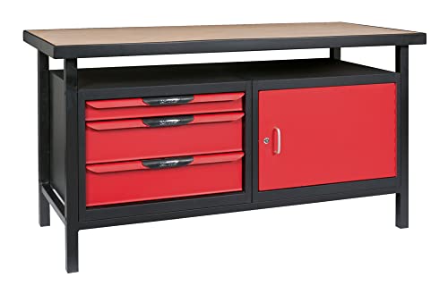 KS Tools 865.0140 établi atelier 1,5 m 1 porte 3 tiroirs