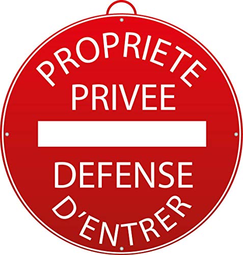Mondelin panneau propriété privée rond 28 cm