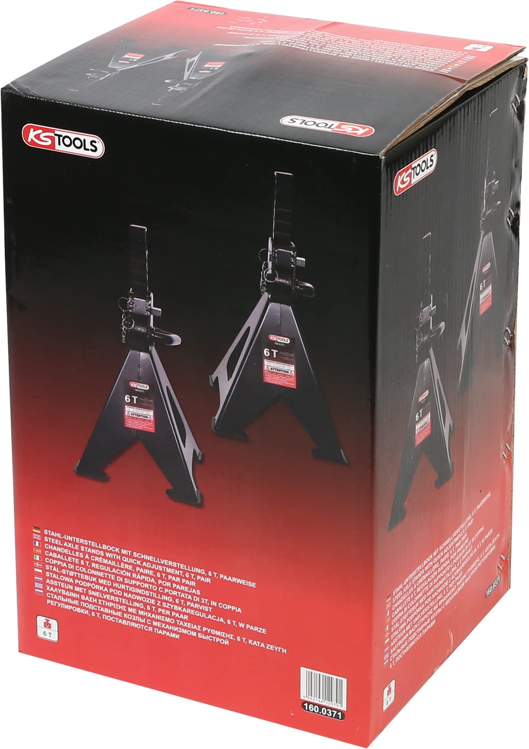 KS Tools 160.0371 chandelles 6 tonnes crémaillère lot de 2
