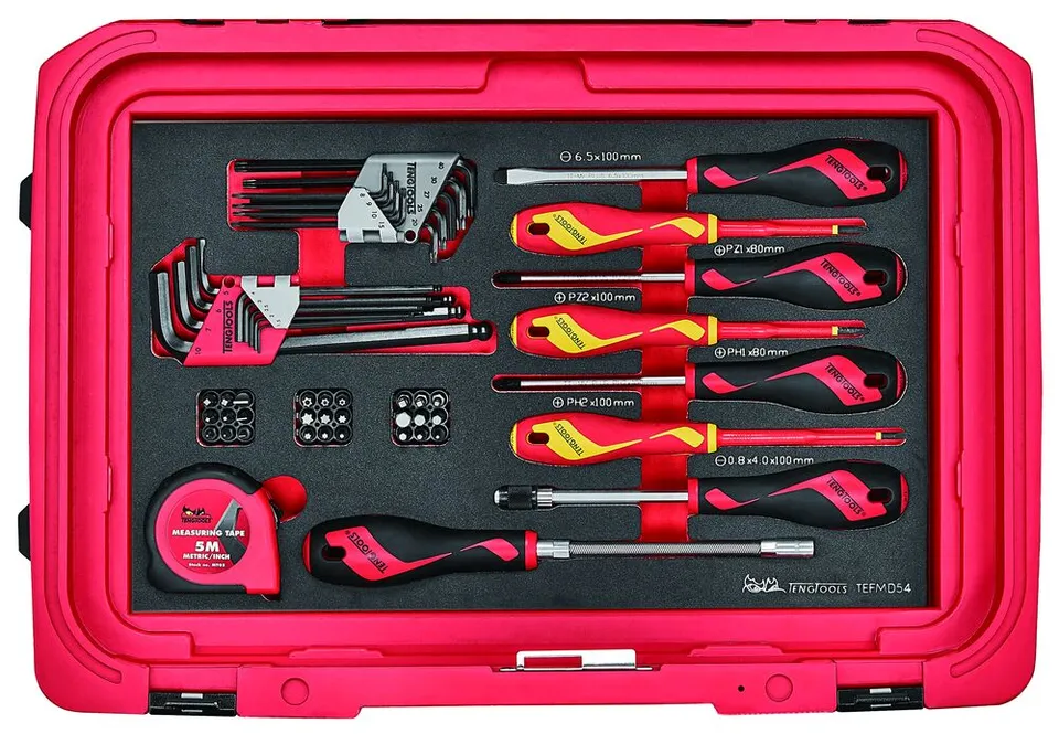 Teng Tools FOAM3 Coffret tournevis et clés 54 pièces