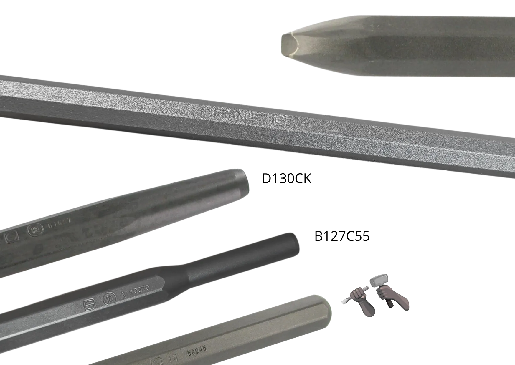 Guillet Finition poincon carbure pierre dure plat