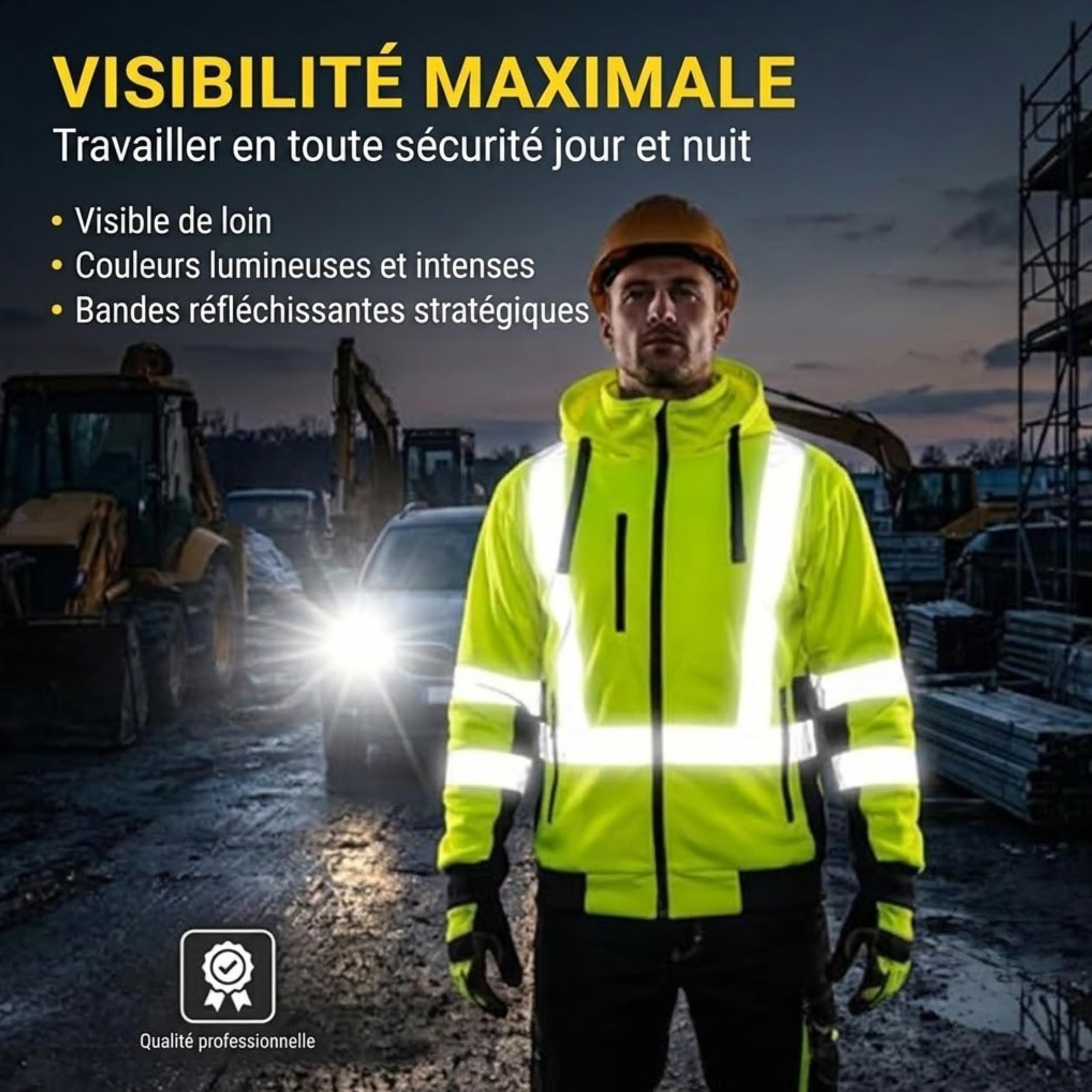 NEO Tools 81-745-L veste travail haute visibilité taille L