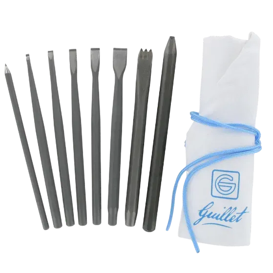Guillet trousse 8 outils carbure gravure pierre