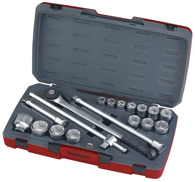 Teng Tools Mecca Pro coffret douilles 3/4" 18 pièces 6 pans