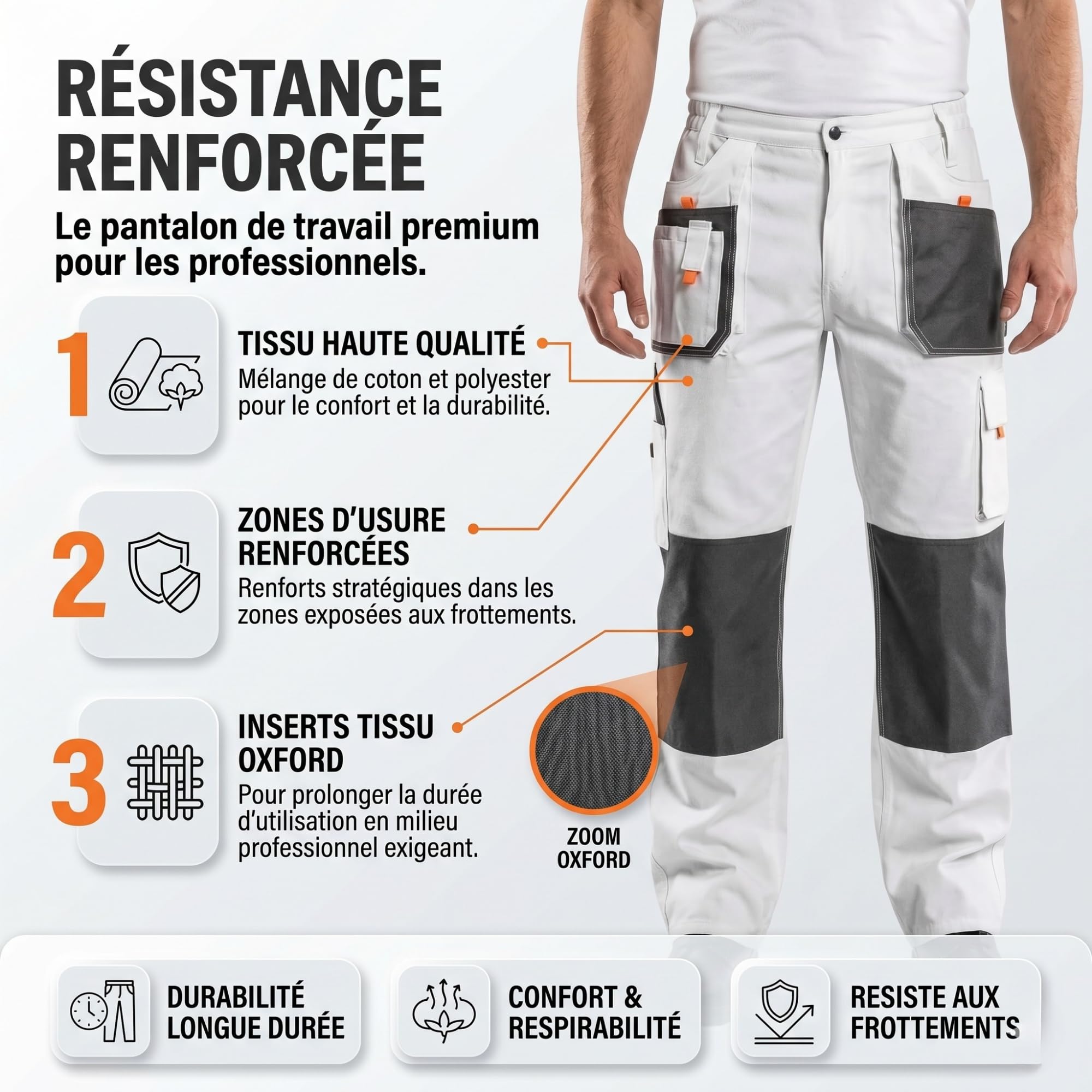 NEO Tools pantalon de travail blanc taille S peintre