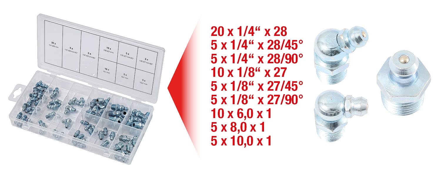 KS Tools 970.0360 assortiment graisseurs 70 pièces