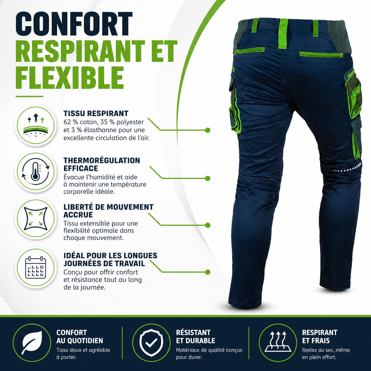Neo Tools pantalon cargo homme bleu marine XS