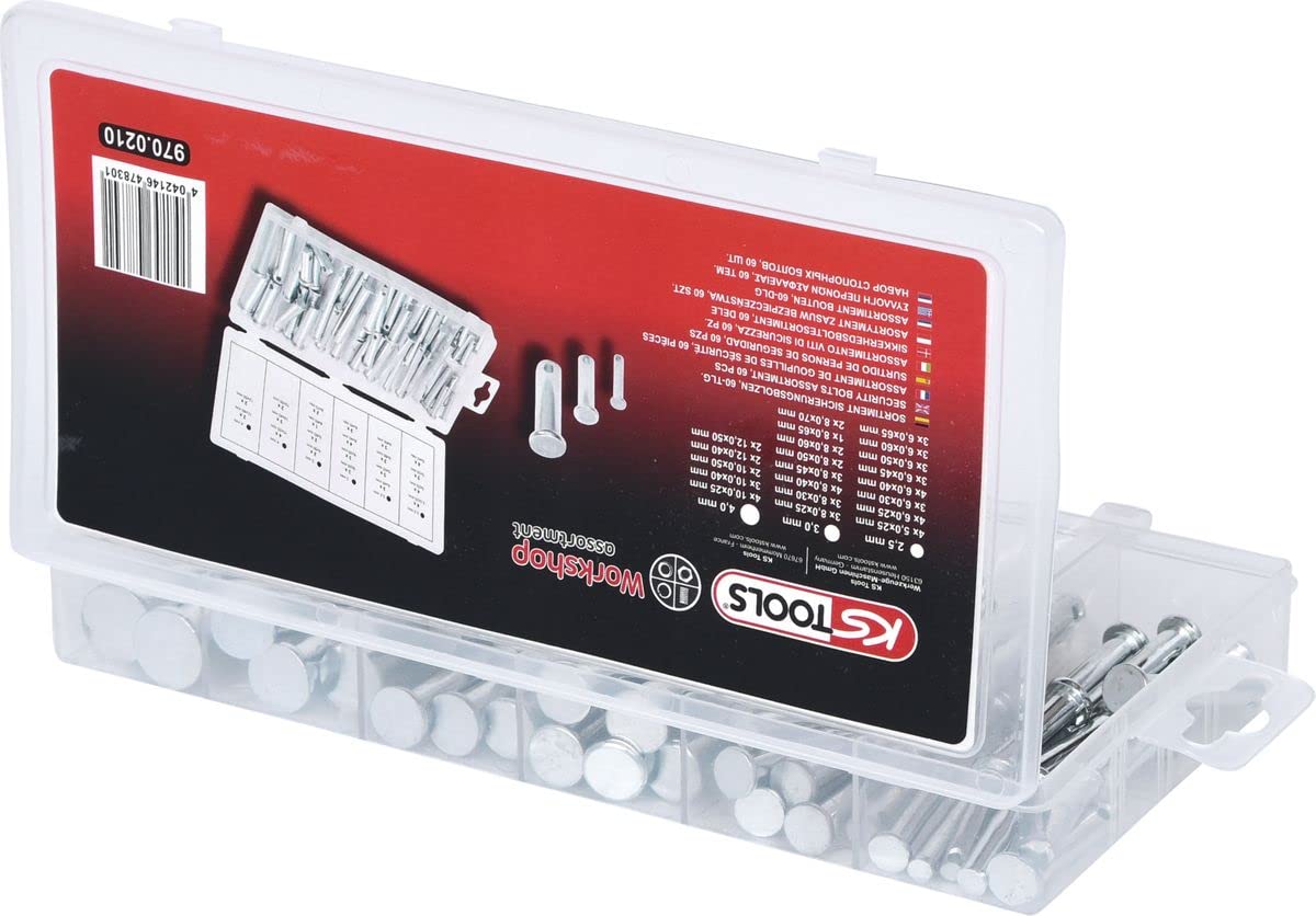 KS Tools 970.0210 assortiment goupilles sécurité 60 pièces