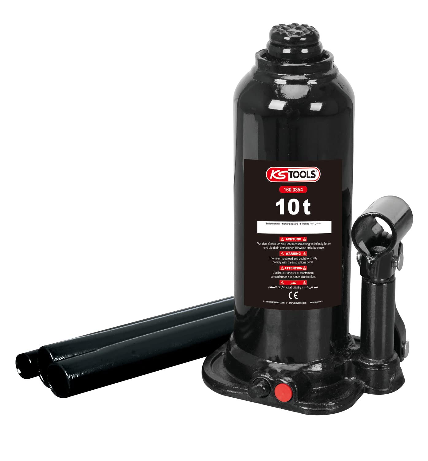 KS Tools 160.0360 Cric Bouteille Hydraulique 50 Tonnes
