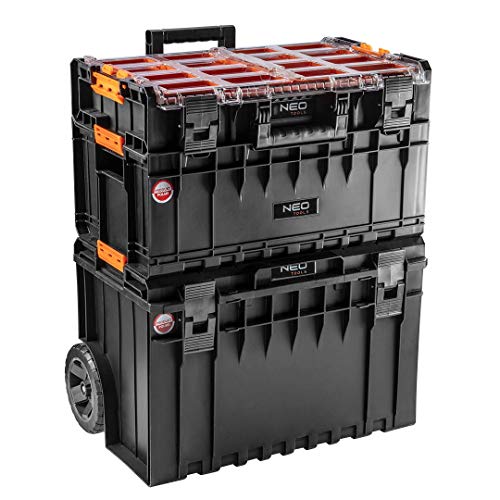 NEO TOOLS lot 2 caisses outils modulaires à roulettes