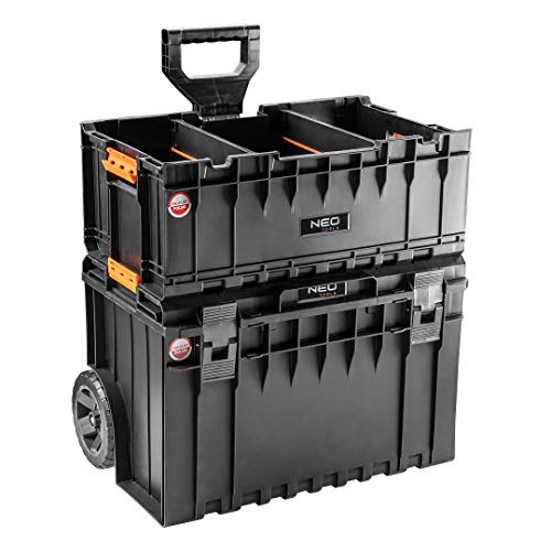NEO TOOLS lot 2 caisses outils modulaires à roulettes