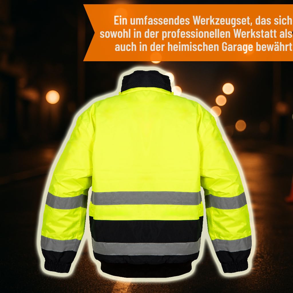 NEO TOOLS X veste travail jaune fluo chaude imperméable