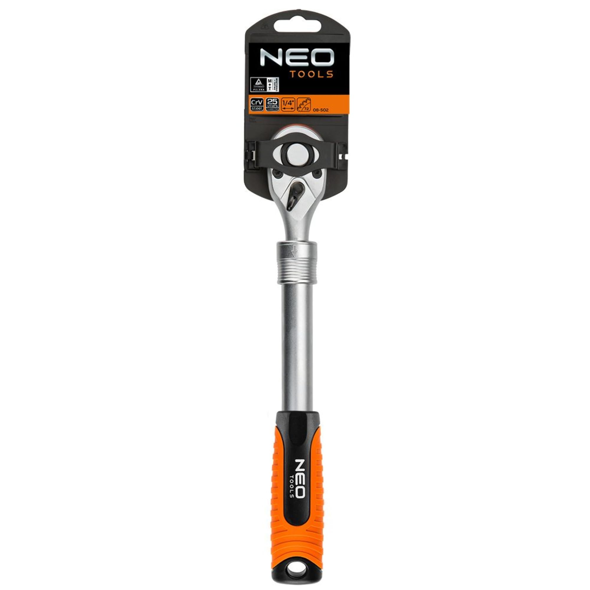 NEO Tools 08-502 cliquet 1/4" 150 mm 72 dents