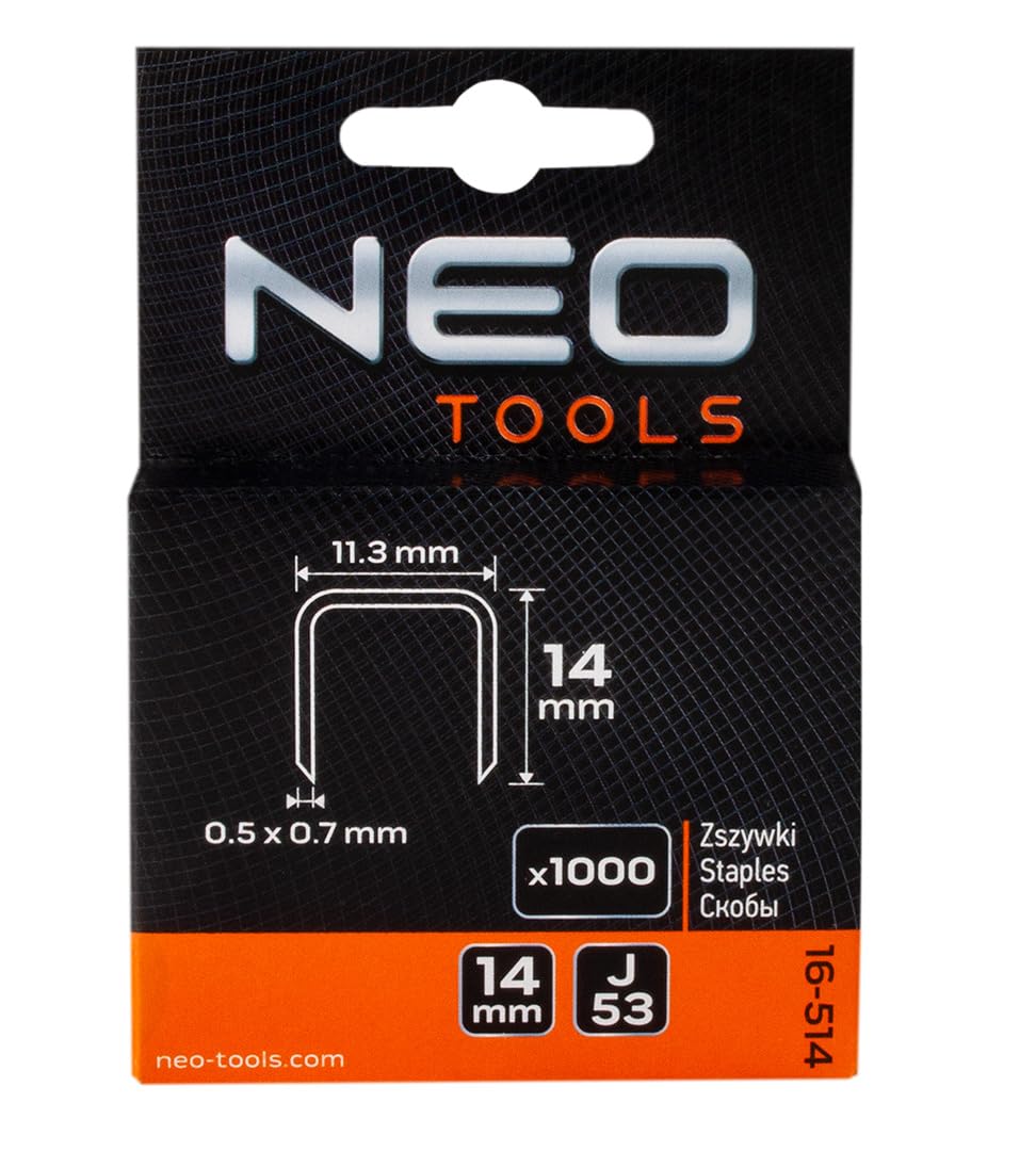 NEO TOOLS agrafes 14 mm boîte 1000 pcs acier