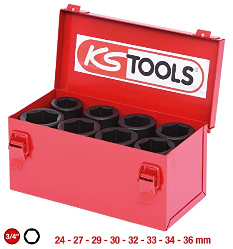 KS Tools 515.0510 coffret douilles à chocs 3/4" 8 pcs longues