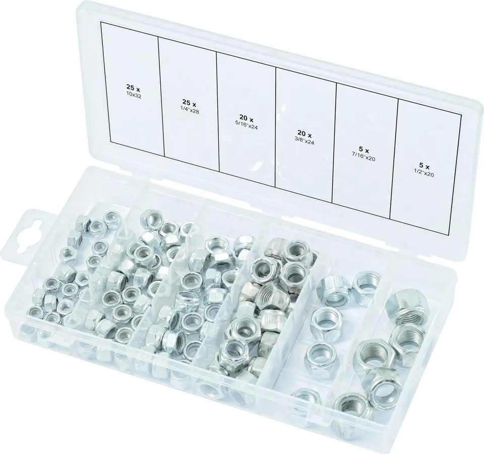 KS Tools 970.0490 écrous autobloquants UNF 100 pcs