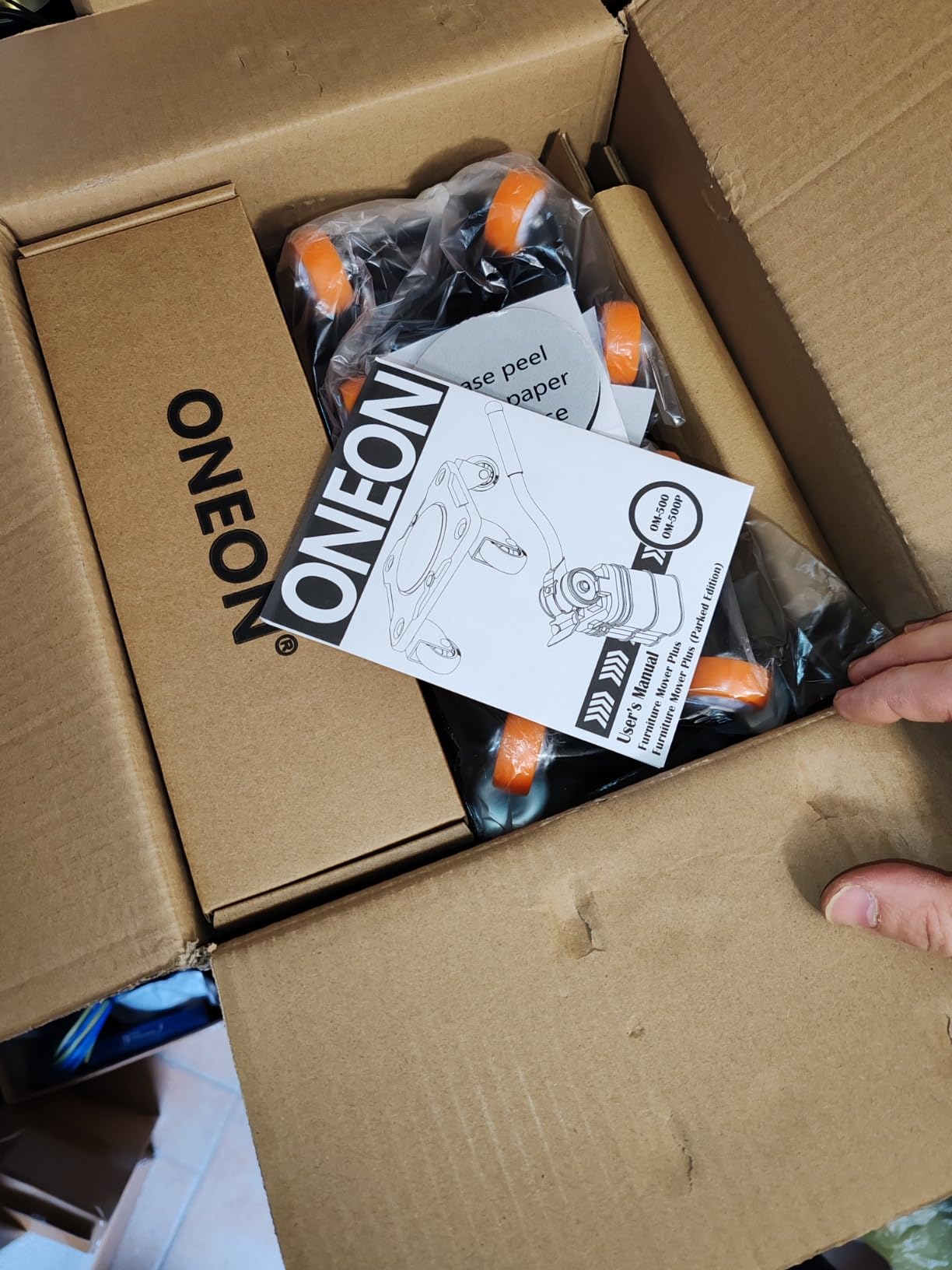 ONEON Kit déplace-meuble 8 doubles roues profil bas