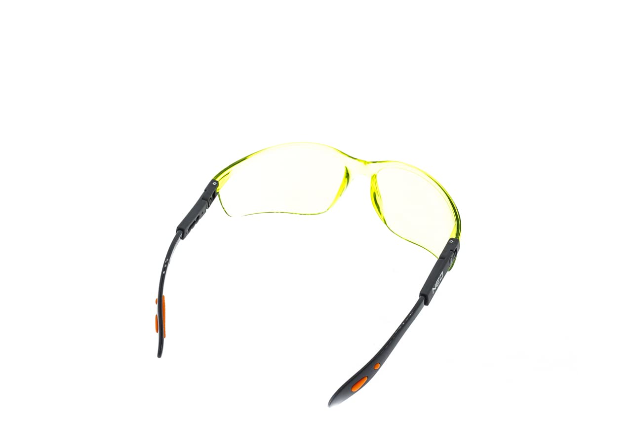 NEO TOOLS lunettes de sécurité verres jaunes polycarbonate