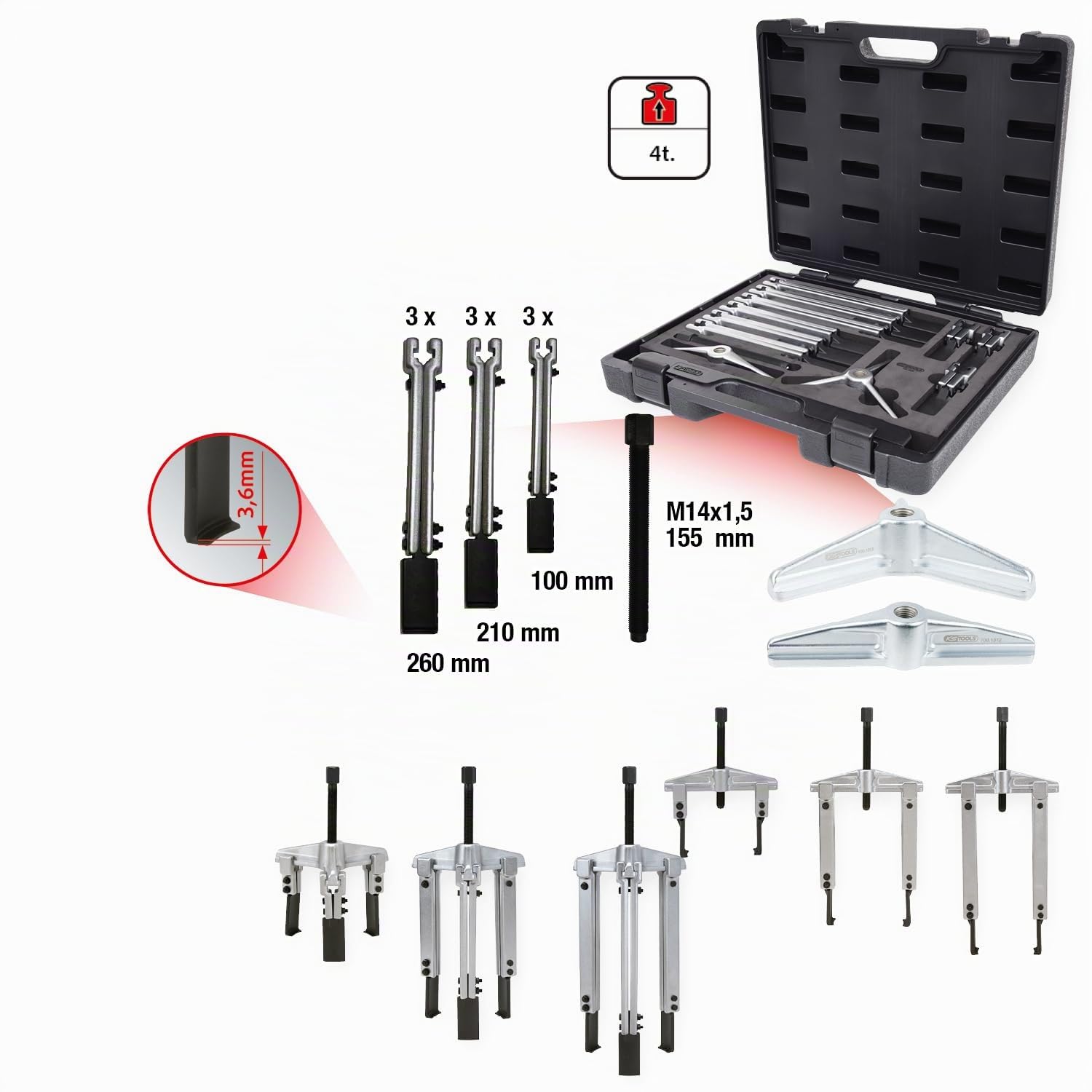 KS Tools 700.1300 module 12 extracteurs multifonctions