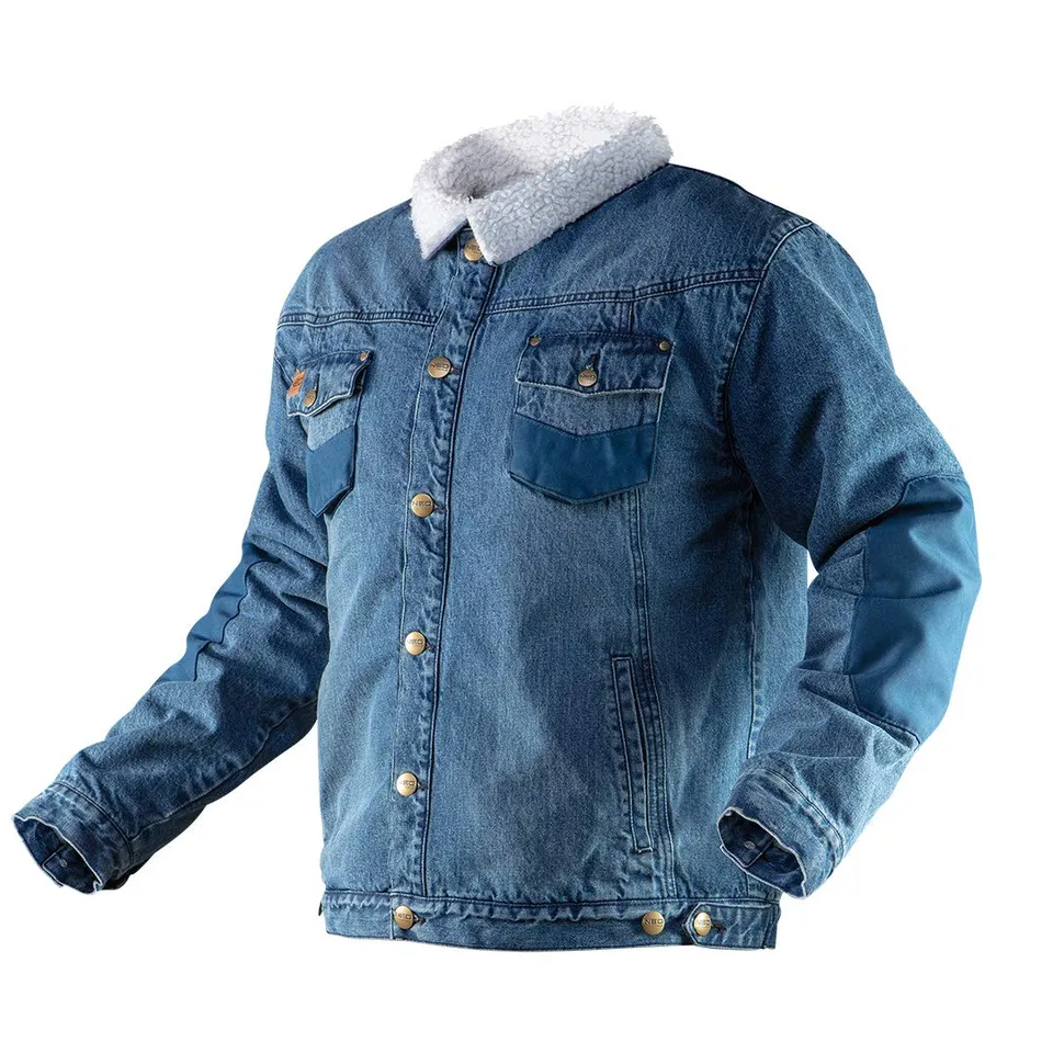 NEO TOOLS veste en jean homme bleu denim taille L