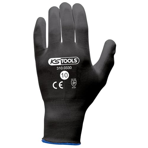 KS TOOLS 310.0330 gants travail PU T.10 lot 12 paires