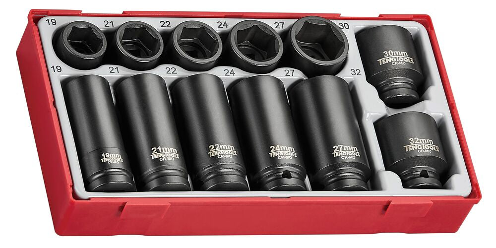 Teng Tools TT1 coffret douilles choc 1/2" 14 pièces DIN
