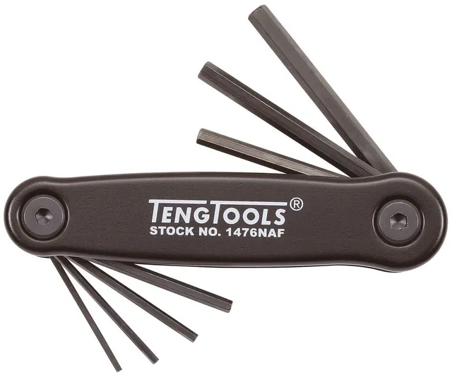 Teng Tools Jeu de clés Allen pliantes pouces 7 pièces