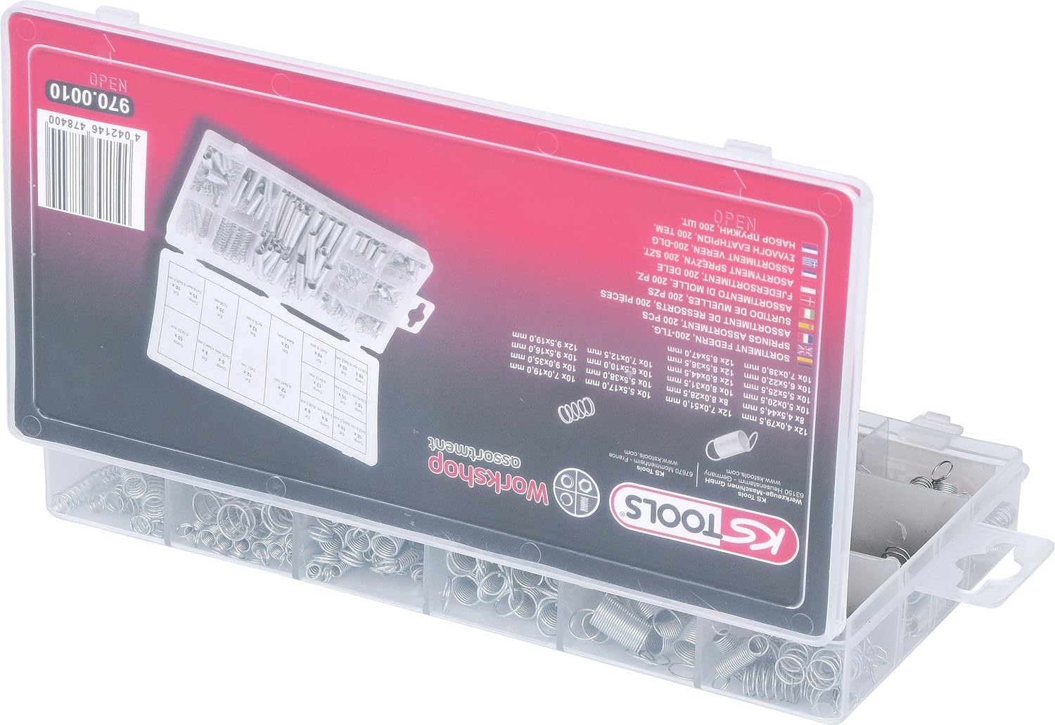 KS Tools 970.0010 assortiment ressorts 200 pièces atelier