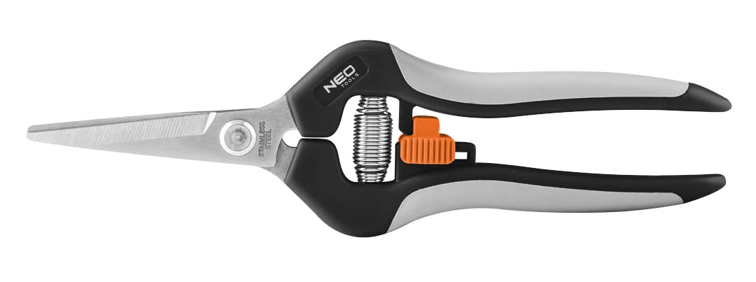 NEO TOOLS sécateur jardin 185 mm inox coupe 6 mm micro-denté