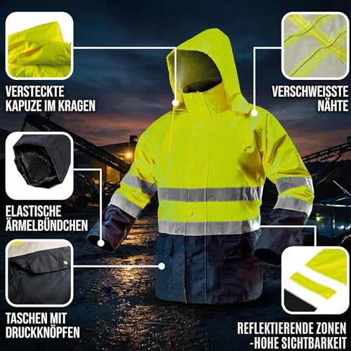 NEO Tools 81-721 veste haute visibilité jaune fluo imperméable