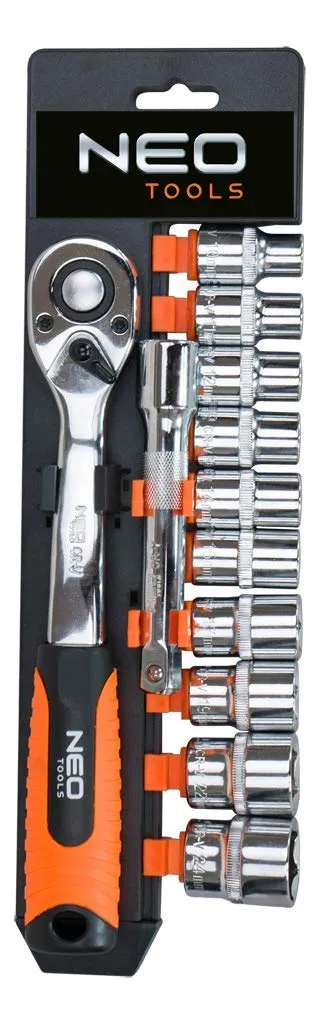 NEO TOOLS coffret douilles 3/8 12 pièces chrome-vanadium