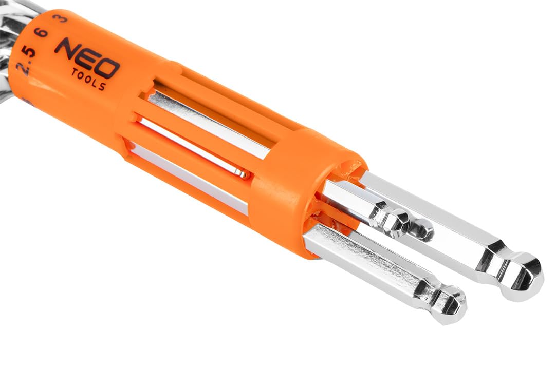 NEO TOOLS 09-523 jeu clés Allen rotule 2-10 mm 8 pièces