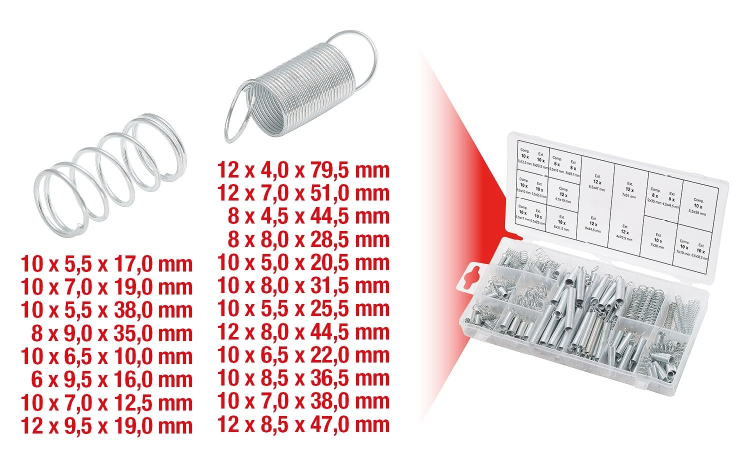 KS Tools 970.0010 assortiment ressorts 200 pièces atelier