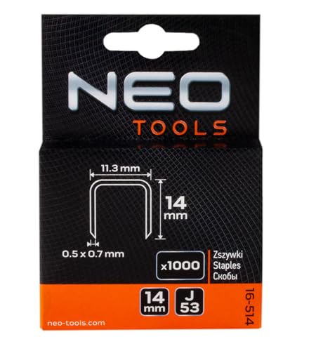 NEO TOOLS agrafes 14 mm boîte 1000 pcs acier