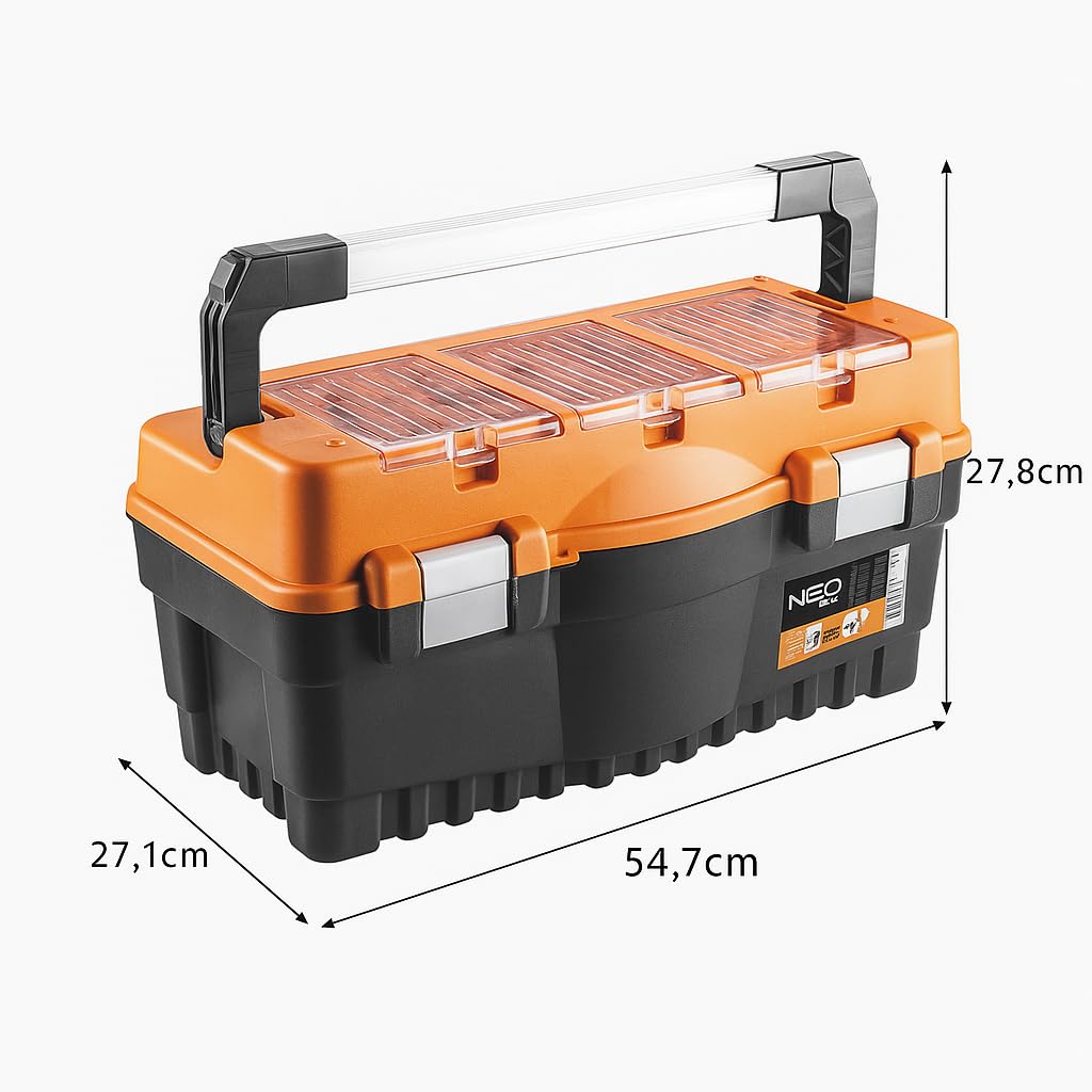 NEO TOOLS 84-105 boîte à outils orange noir 547 mm poignée