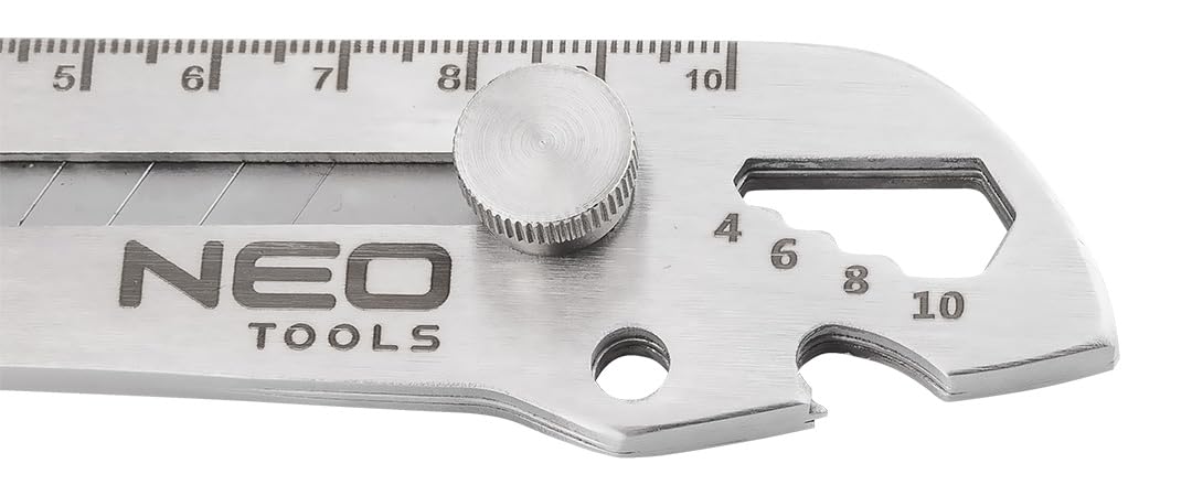 NEO TOOLS 63-713 Cutter 18 mm inox 155 mm gradué