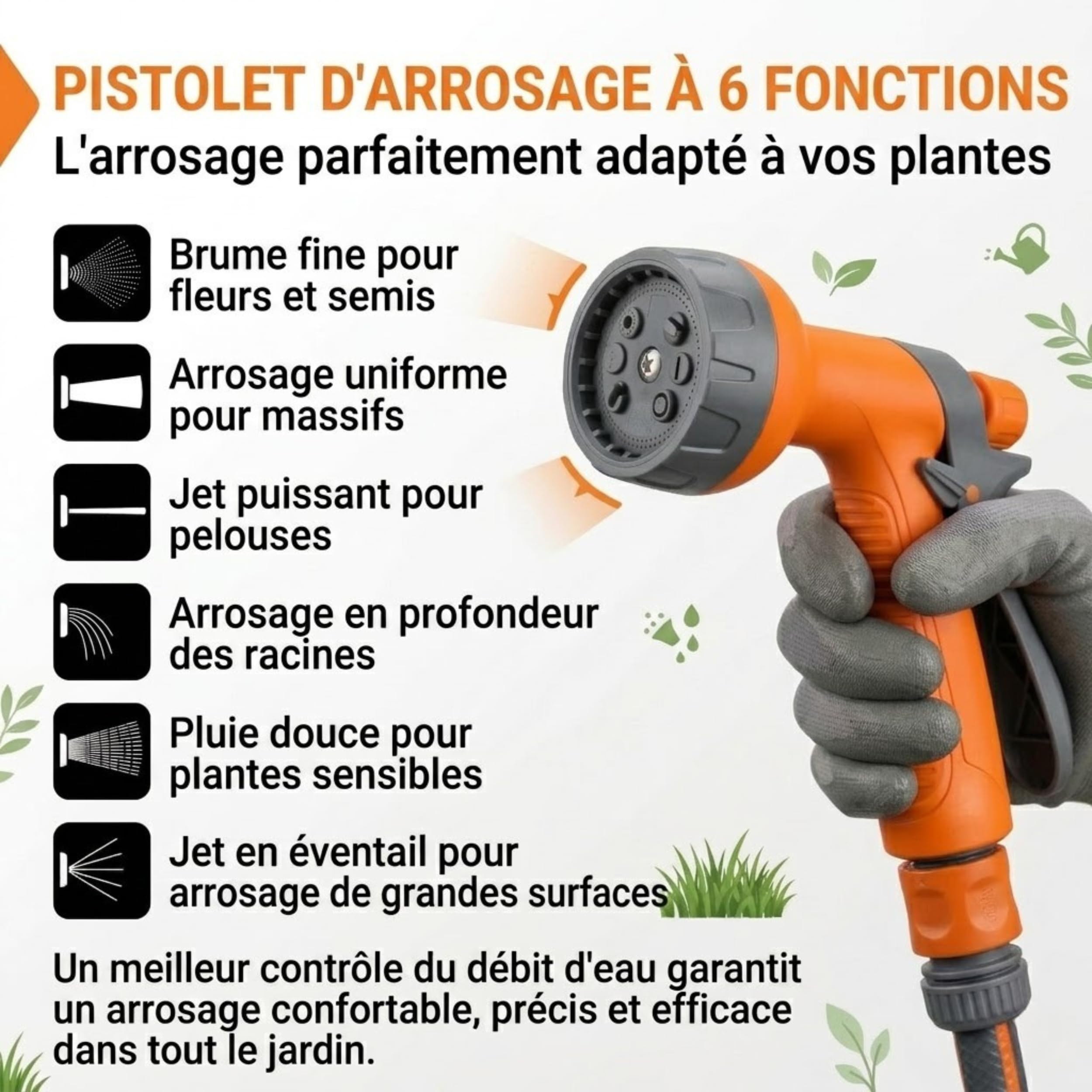 NEO TOOLS Kit irrigation mobile devidoir 30 m 6 jets