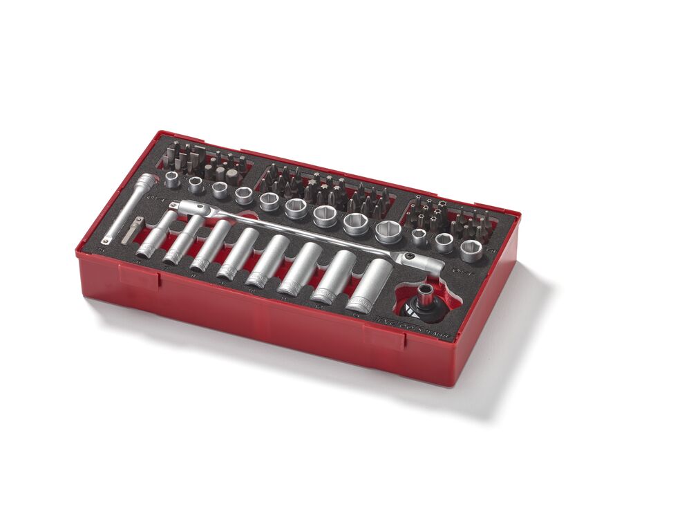 Teng Tools FOAM1 coffret douilles 1/4" 87 pièces complet