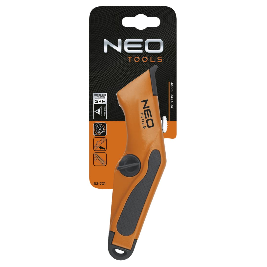NEO Tools cutter lame rétractable corps métal antidyrapant
