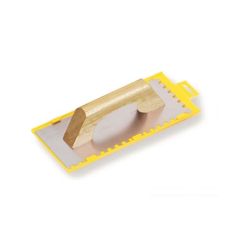 Mondelin platoir denté 28x12 cm 8x8 mm inox bois