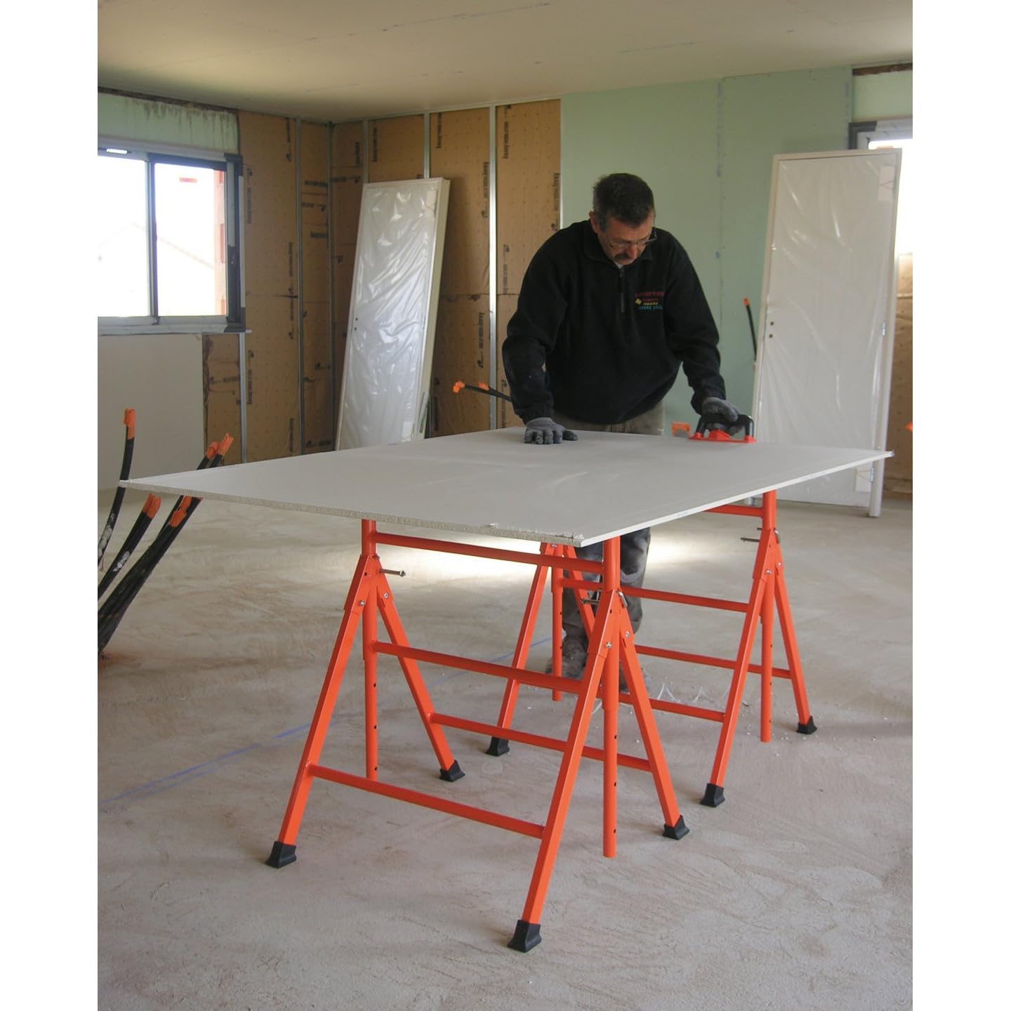 Mondelin tréteau pro réglable 80-130 cm + poutre 75 cm