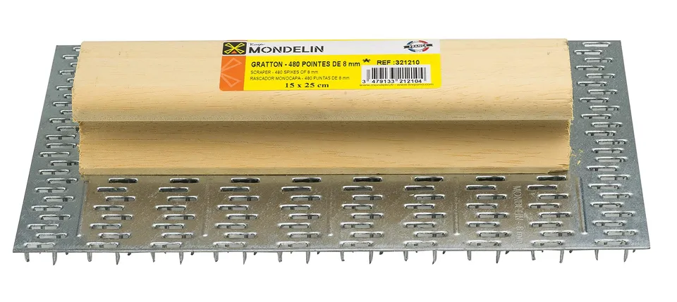 Mondelin taloche gratton bois 15x25 cm 480 pointes lot 6