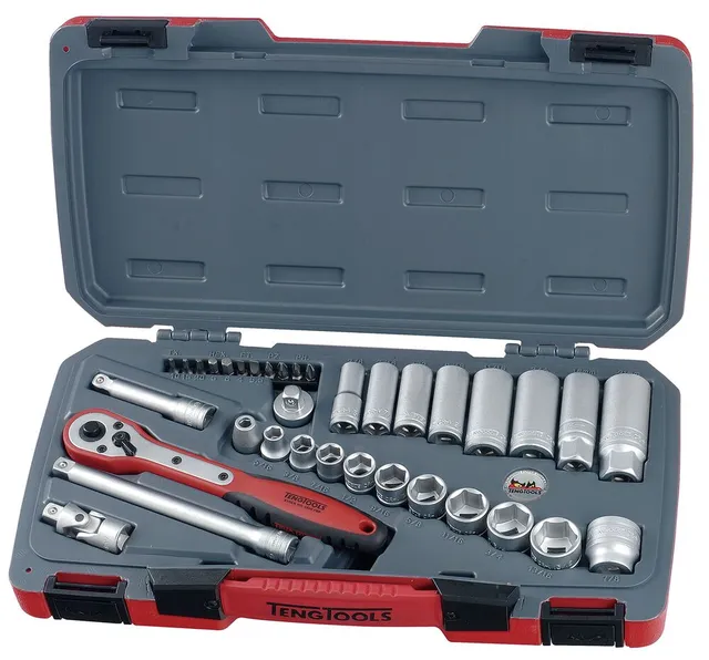 Teng Tools Mecca Pro coffret douilles 3/8" 35 pièces pouces 6 pans