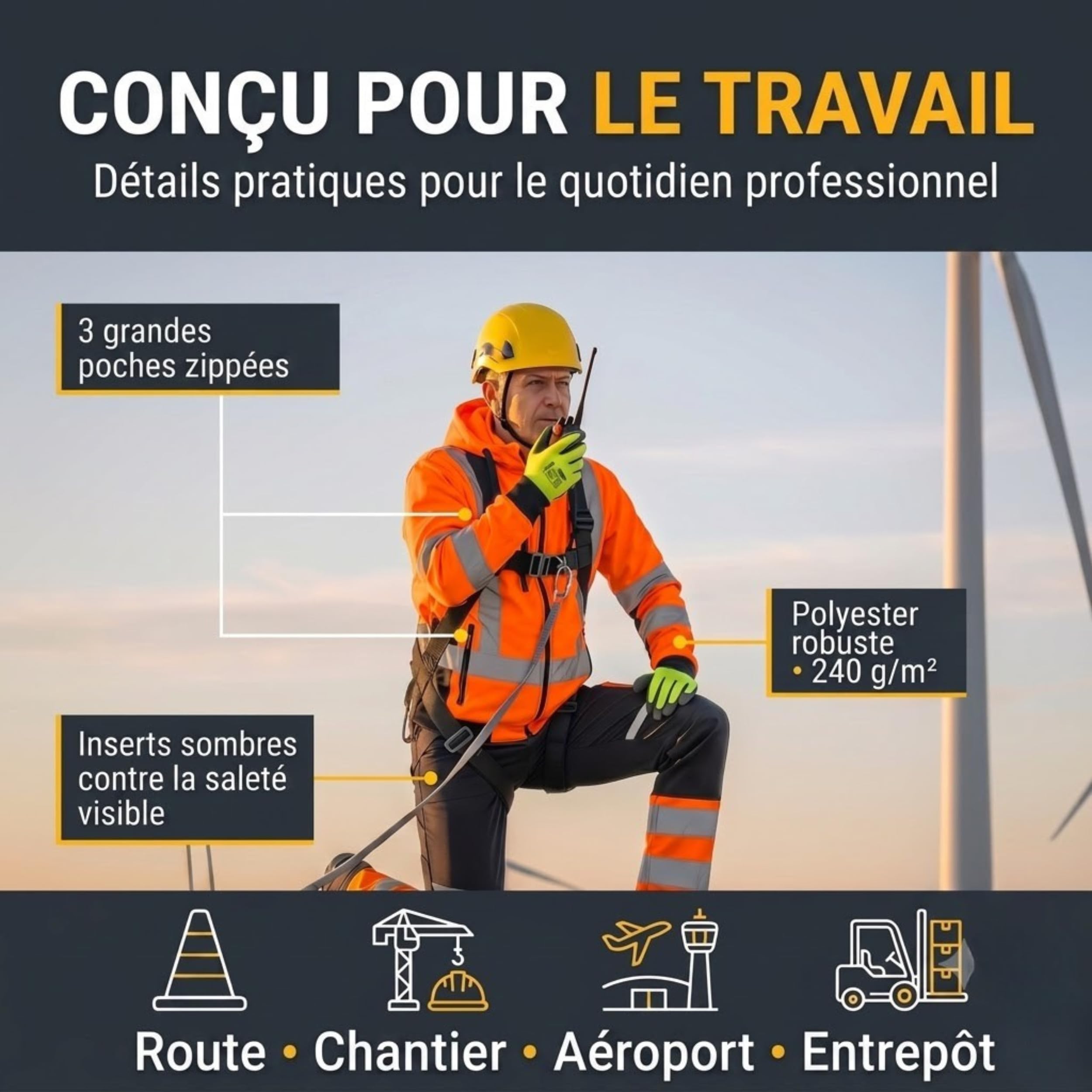 NEO Tools ensemble vêtements de travail homme XL orange